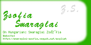 zsofia smaraglai business card